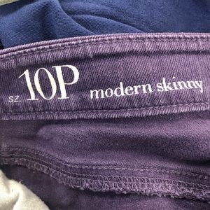 Loft Modern Skinny Jean PURPLE
